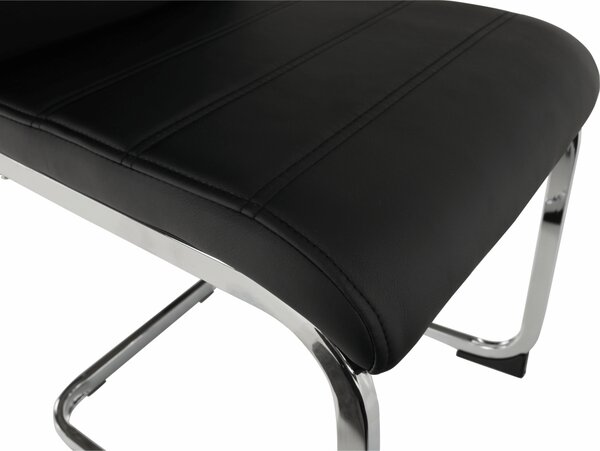 KONDELA Scaun dining, negru / crom, VATENA