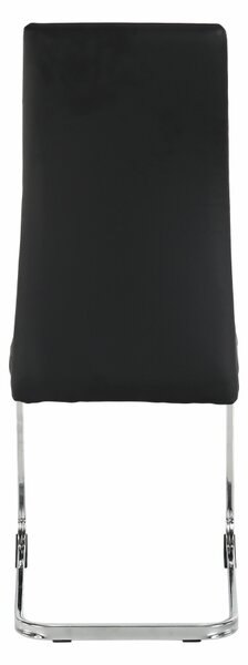 KONDELA Scaun dining, negru / crom, VATENA
