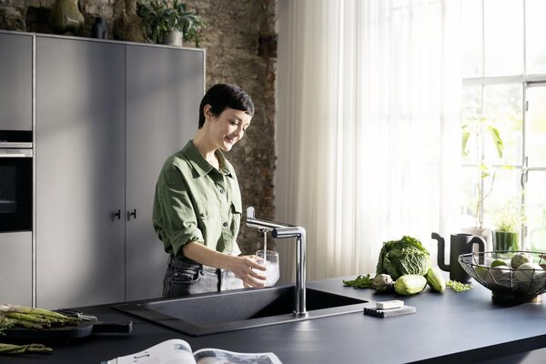 Hansgrohe Aqittura M91 baterie de bucatarie cu filtru pe picior crom 76837000