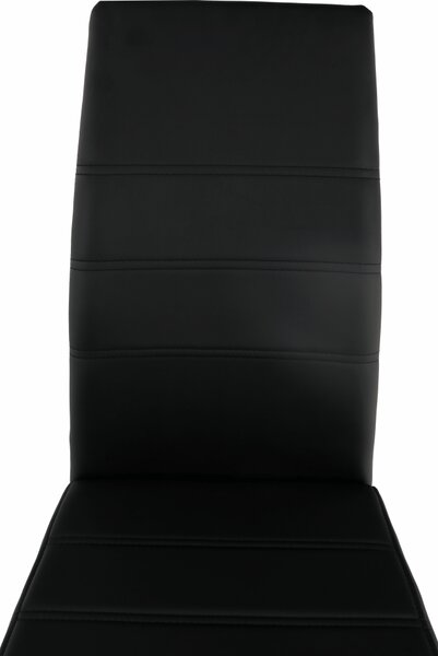 KONDELA Scaun dining, negru / crom, VATENA