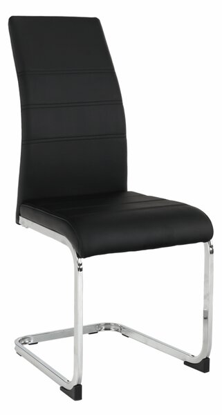 KONDELA Scaun dining, negru / crom, VATENA