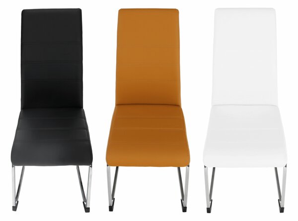 KONDELA Scaun dining, negru / crom, VATENA