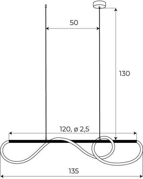 MaxLight Laguna lampă suspendată 1x30 W negru P0512