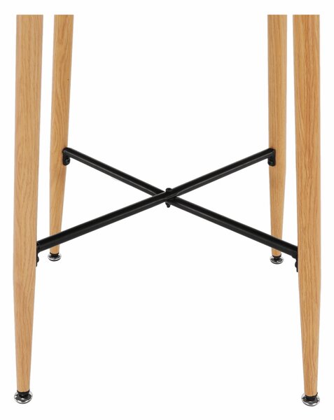 KONDELA Masă de bar, negru/stejar, diametru 60 cm, IMAM