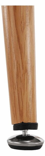 KONDELA Masă de bar, negru/stejar, diametru 60 cm, IMAM