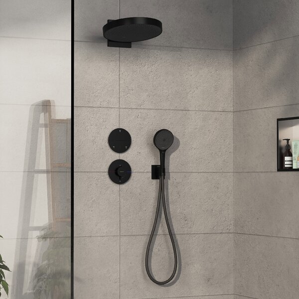 Hansgrohe ShowerSelect Comfort S baterie de duș ascuns cu termostat negru 15562670