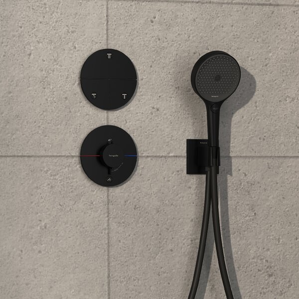 Hansgrohe ShowerSelect Comfort S baterie de duș ascuns cu termostat negru 15562670
