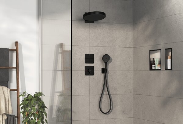 Hansgrohe ShowerSelect Comfort Q baterie de duș ascuns cu termostat negru 15589670