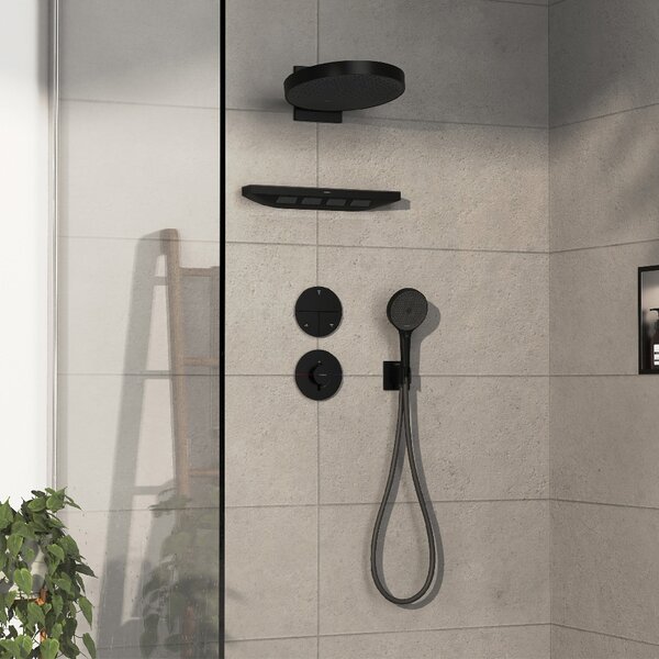 Hansgrohe ShowerSelect Comfort S baterie de duș ascuns cu termostat negru 15559670