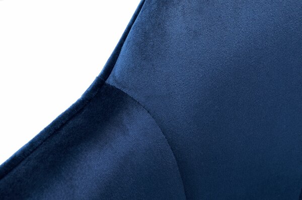 KONDELA Scaun de birou, material textil din catifea albastru / crom, EROL