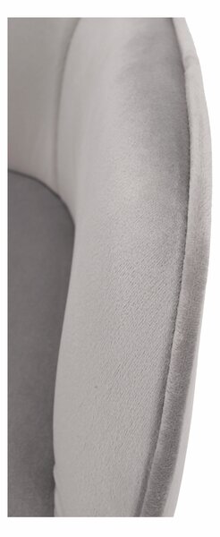 KONDELA Scaun de birou, material textil din catifea gri deschis / negru, EROL