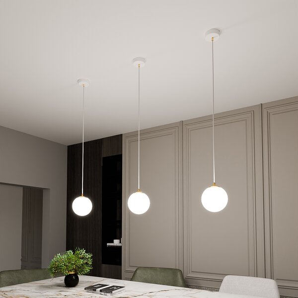 Emibig Royal lampă suspendată 1x10 W alb-auriu 1244/1