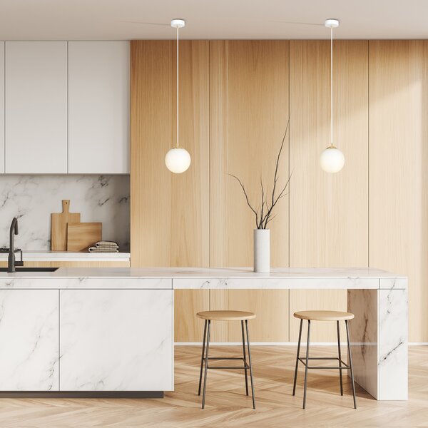 Emibig Royal lampă suspendată 1x10 W alb-auriu 1244/1