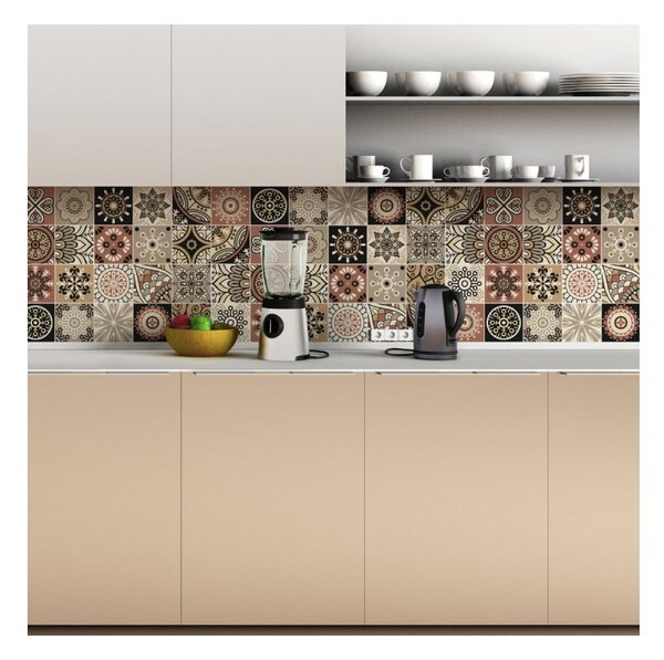 Set 24 autocolante de perete Ambiance Wall Tiles Piura, 10 x 10 cm
