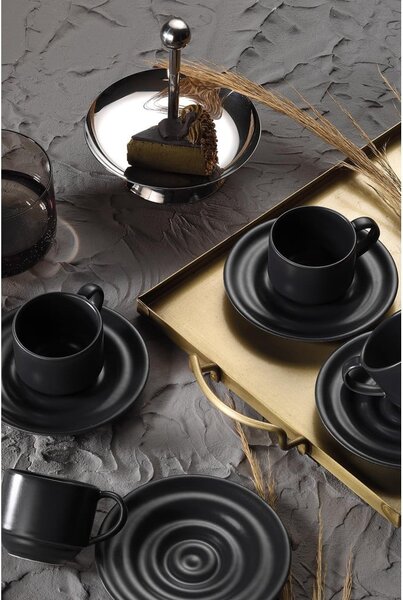 Cești negre 6 buc. pentru espresso 75 ml – Kütahya Porselen