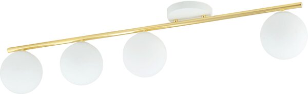 Emibig Monza lampă de tavan 4x10 W alb-auriu-opal 1253/4