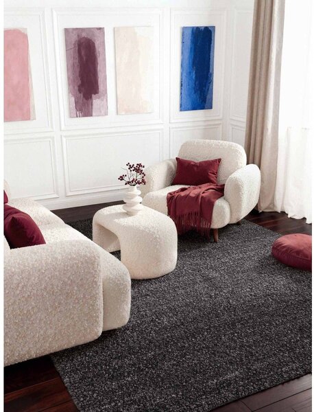 Covor gri închis țesut manual din material bouclé 120x170 cm Notting Hill Portobello – Ted Baker