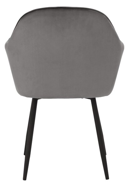 KONDELA Fotoliu de design, ţesătură catifea gri, ZIRKON
