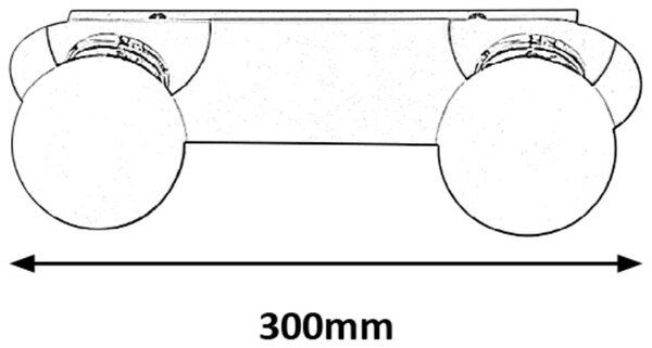 Rabalux Becca lampă de tavan 2x28 W alb-crom 2111