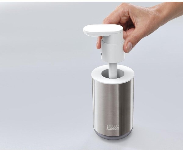 Dozator de săpun lichid argintiu din oțel inoxidabil 300 ml Duo Steel – Joseph Joseph