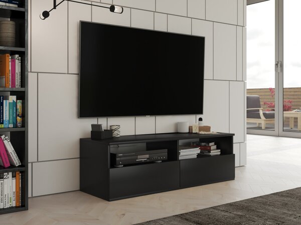 TECOTVN109 - Comoda TV 120 x 40 x 38 cm, Negru-Mat