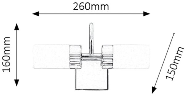 Rabalux Betty lampă de perete 2x8 W crom-sticlă opal 5714