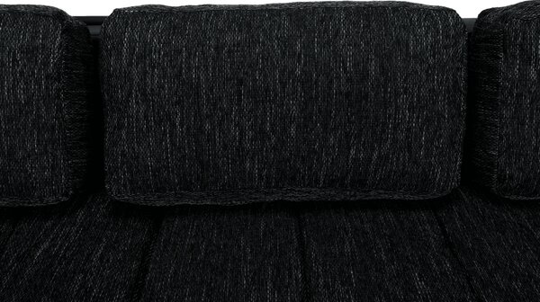 KONDELA Colţar, negru/negru şuviţat, TONIKS
