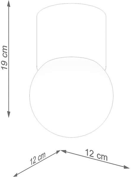 Sollux Lighting Boomo lampă de tavan 1x8 W lemn SL.1190
