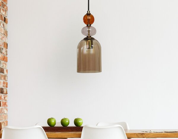 Light Prestige Tropea lampă suspendată 1x15 W chihlimbar LP-2004/1PMAM