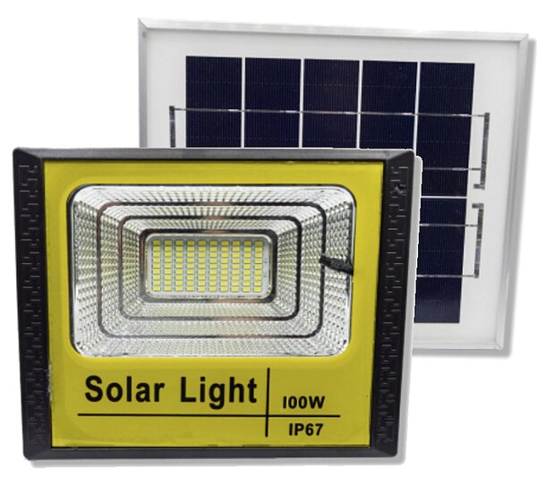 Kit Proiector TAI 100W 120LED cu Panou Solar Si Telecomanda