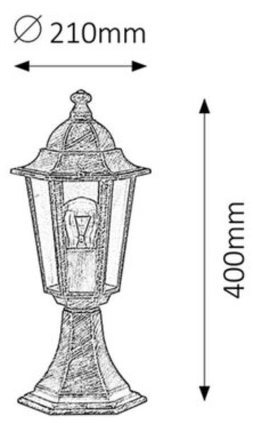 Rabalux Velence lampă podea de exterior 1x60 W auriu 8236