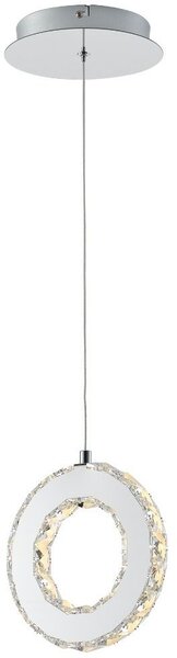 Zuma Line Girona lampă suspendată 1x10 W oţel-transparent MD3713-1-3CT