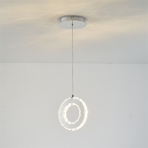 Zuma Line Girona lampă suspendată 1x10 W oţel-transparent MD3713-1-3CT