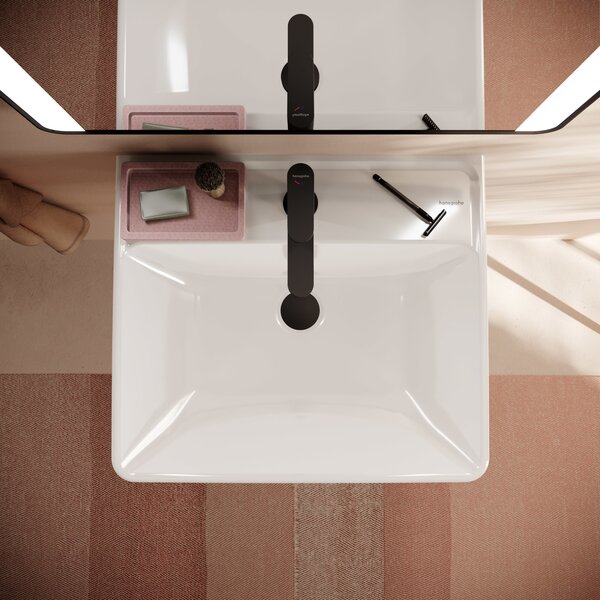 Hansgrohe Xanuia Q lavoar 55x48 cm dreptunghiular clasică alb luciu 60132450