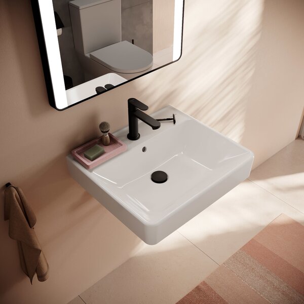 Hansgrohe Xanuia Q lavoar 55x48 cm dreptunghiular clasică alb luciu 60132450