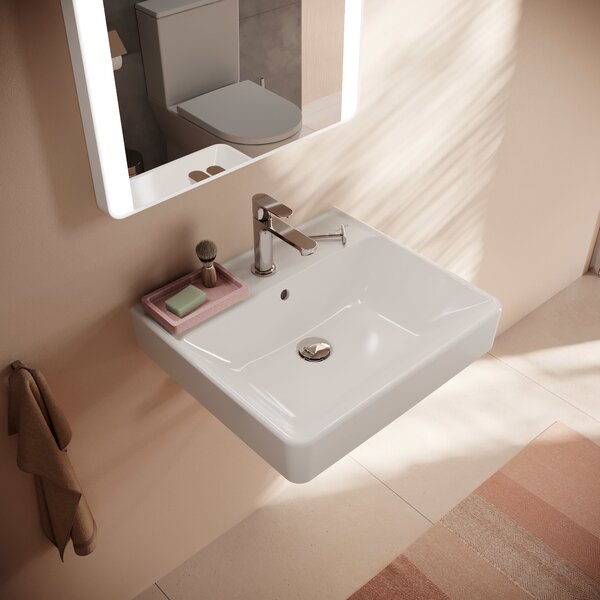 Hansgrohe Xanuia Q lavoar 55x48 cm dreptunghiular clasică alb luciu 60132450