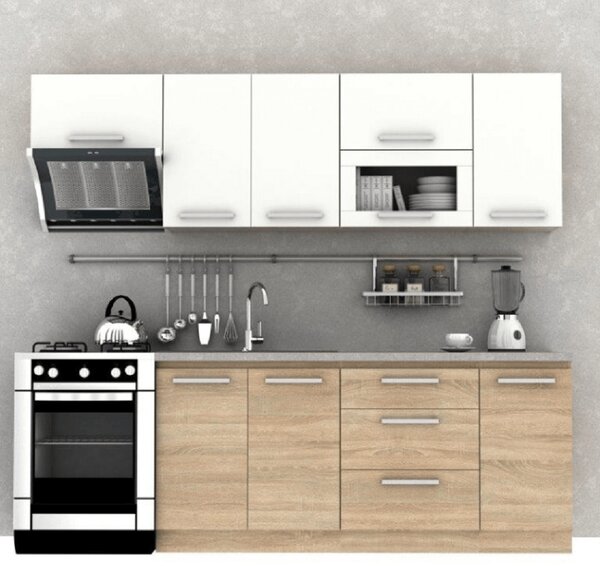 KONDELA Dulap inferior pentru aragaz 60, stejar sonoma, NOVA PLUS NOPL-059-0S