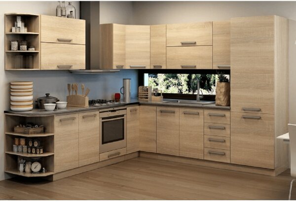 KONDELA Dulap inferior pentru aragaz 60, stejar sonoma, NOVA PLUS NOPL-059-0S