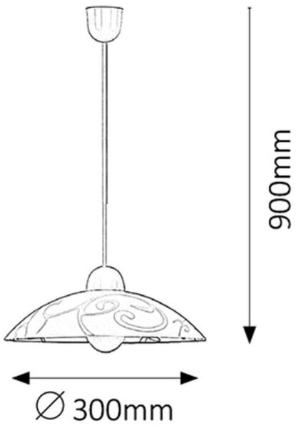 Rabalux Scroll lampă suspendată 1x60 W alb 1846