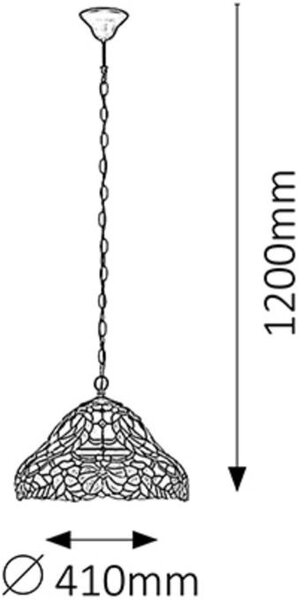 Rabalux Mirella lampă suspendată 2x60 W multicolor 8086
