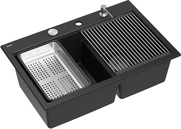 Quadron Marc 120 chiuveta graniteq 76x50 cm negru HQC7650U7_BS