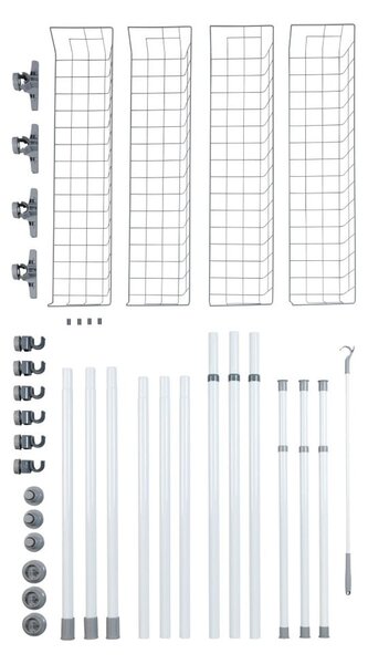 Suport pentru haine alb telescopic din metal Herkules – Wenko