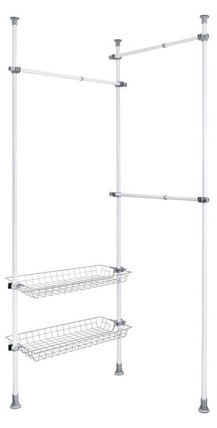 Suport pentru haine alb telescopic din metal Herkules – Wenko