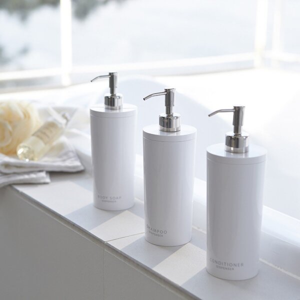 Dozator de săpun lichid alb din plastic 500 ml Round – YAMAZAKI