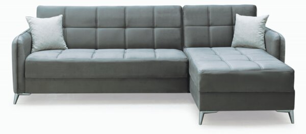 Coltar extensibil EMILIA, lada depozitare, mecanism click-clack, Puma Barcelona 97 Grey