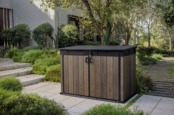 Dulap depozitare orizontal gradina, Keter, Signature, 2020 L, Nuc