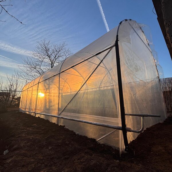 Solar de gradina semiprofesional 3 x 8 x 2,6, Alb