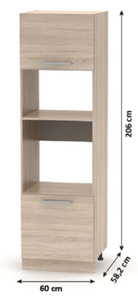 KONDELA Dulap încorporabil, stejar sonoma, NOVA PLUS NOPL-084-00