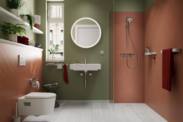 Hansgrohe Ecostat Element baterie de duș perete cu termostat crom 13346000