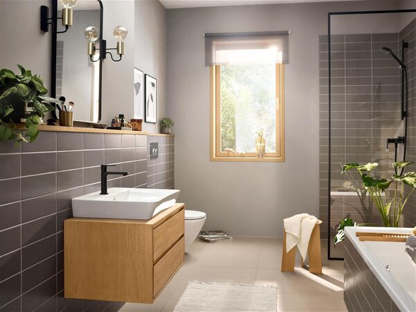 Hansgrohe Rebris E baterie de duș perete negru 72650670